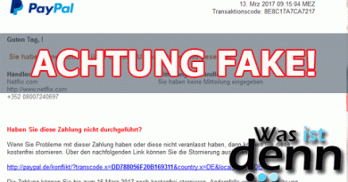 Achtung, Fake: PayPal-Sicherheitsbenachrichtigung