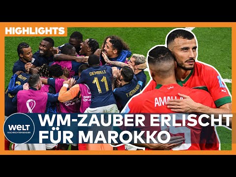 FRANKREICH – MAROKKO: Titelverteidiger zieht ins Traumfinale gegen Messi | Die Highlights | FIFA WM